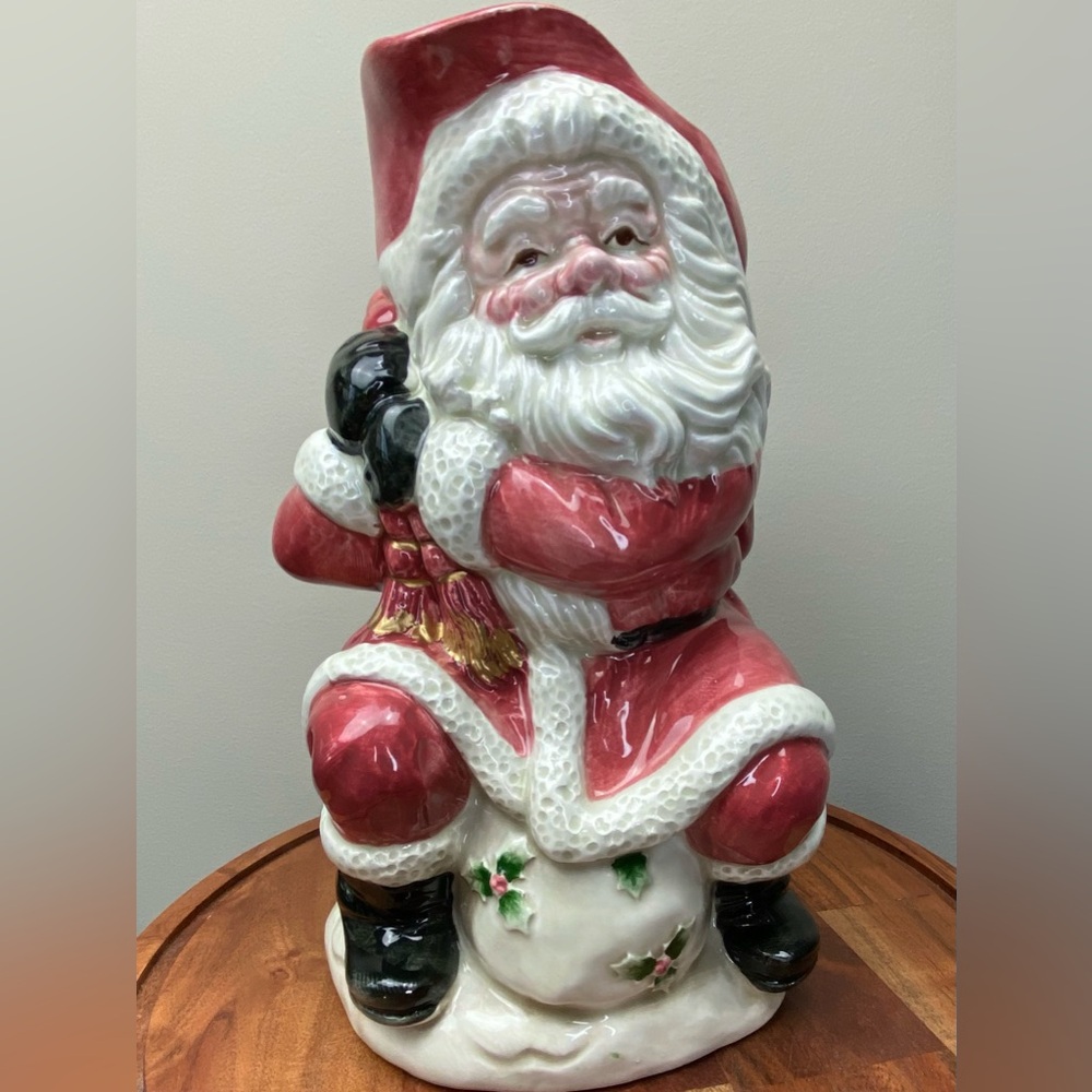 Fitz & Floyd Santa Pitcher Vintage